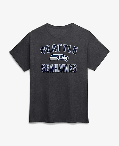 Logo Athletic Men's Charcoal Seattle Seahawks Cotton Victory Arch T-Shirt