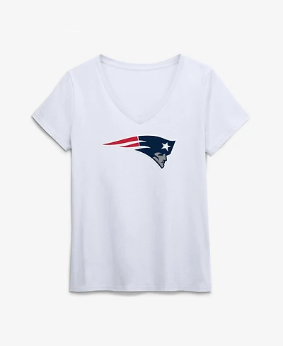 Logo Athletic Women's New England Patriots V-Neck Short-Sleeve T-Shirt