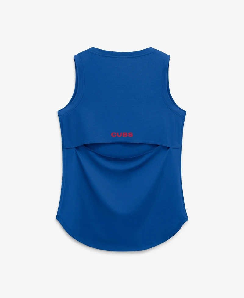 Fanatics Women's Royal Chicago Cubs Draped Mesh Back Performance Tank Top