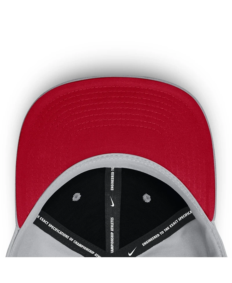 Nike Men's Gray Los Angeles Angels Primetime Rise Dri-fit Flex Hat
