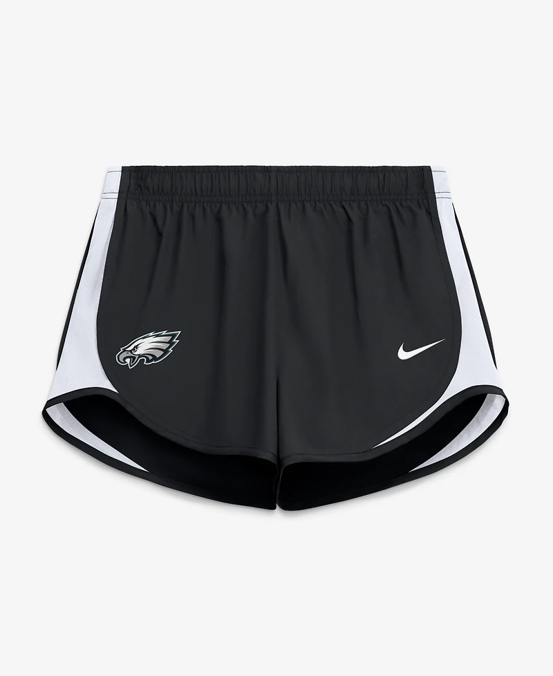 Nike Women's Black Philadelphia Eagles Tempo Mid-Rise Dri-fit Shorts