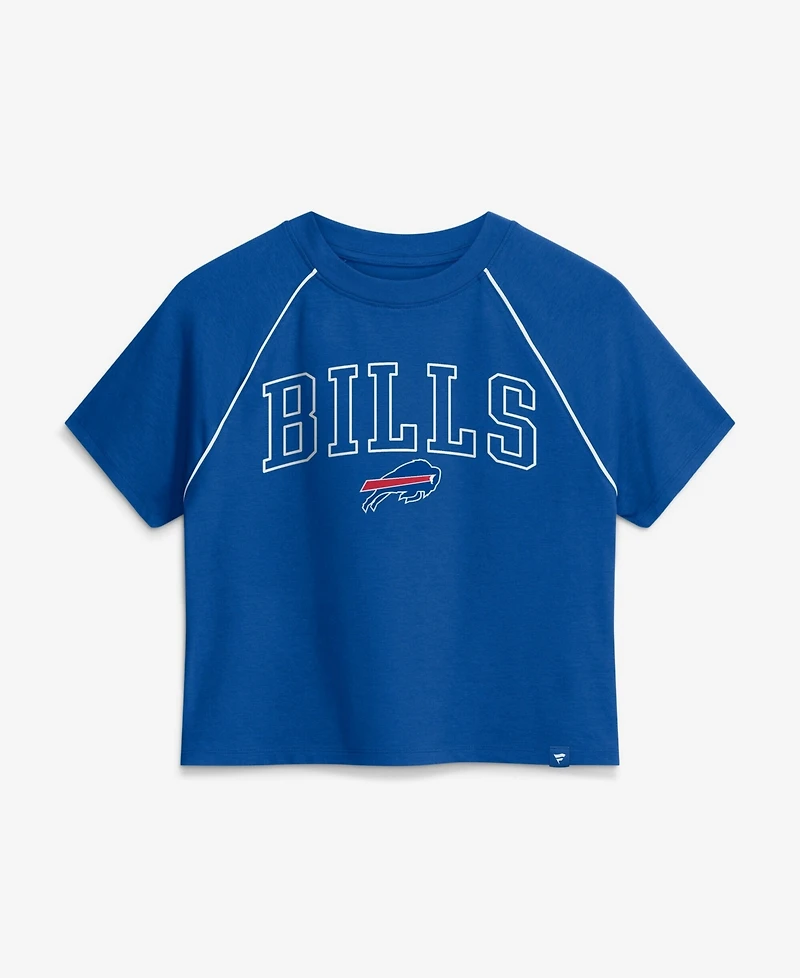 Fanatics Women's Royal Buffalo Bills Offensive Scheme Raglan Tri-Blend Cropped Top