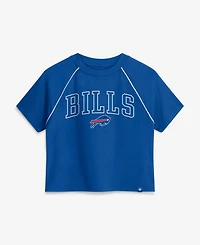 Fanatics Women's Royal Buffalo Bills Offensive Scheme Raglan Tri-Blend Cropped Top