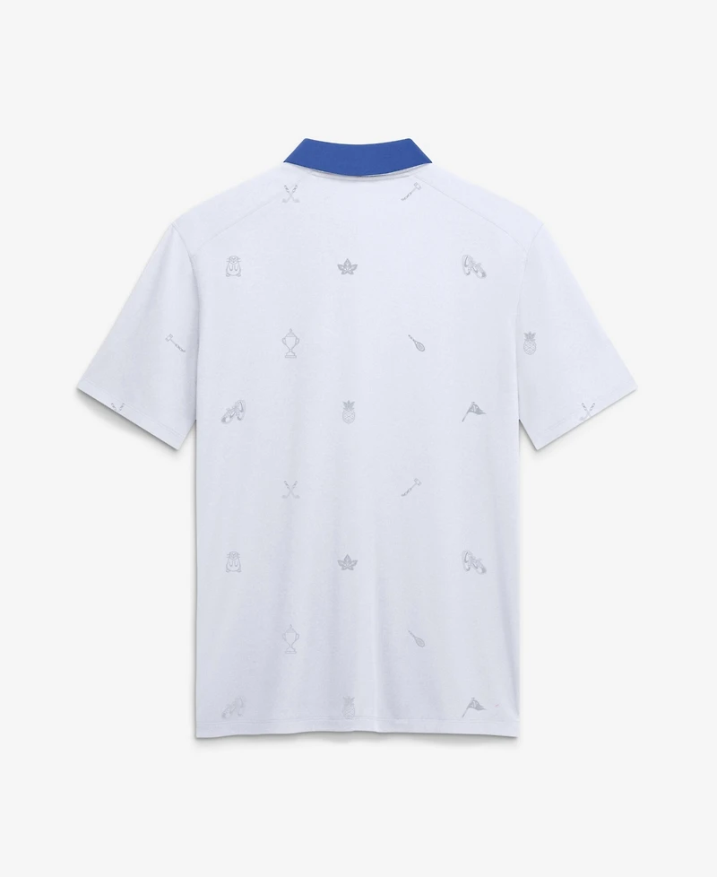 Jordan Men's White Florida Gators Vapor Pattern Dri-fit Polo Shirt