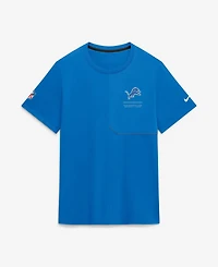 Nike Men's Blue Detroit Lions Sideline Uv Dri-fit Coaches Shirt