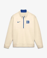 Nike Men's Cream Duke Blue Devils Primetime Club Fleece Half-Zip Pullover Sweatshirt