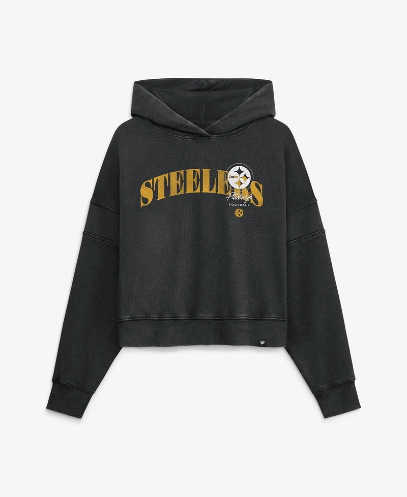 Fanatics Women's Black Pittsburgh Steelers Counter Run Pullover Hoodie