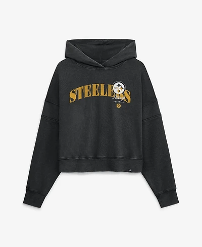 Fanatics Women's Black Pittsburgh Steelers Counter Run Pullover Hoodie