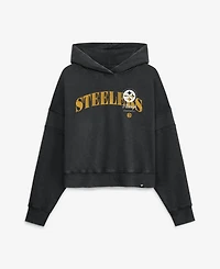 Fanatics Women's Black Pittsburgh Steelers Counter Run Pullover Hoodie