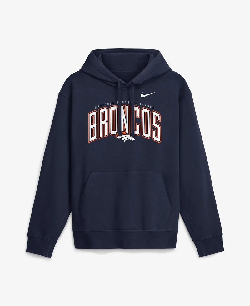Nike Men's Navy Denver Broncos Expect Victory Club Fleece Pullover Hoodie