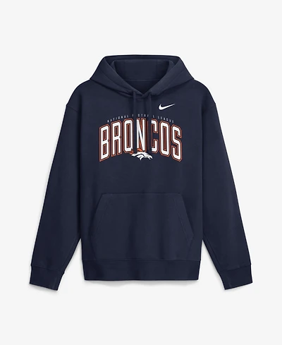 Nike Men's Navy Denver Broncos Expect Victory Club Fleece Pullover Hoodie
