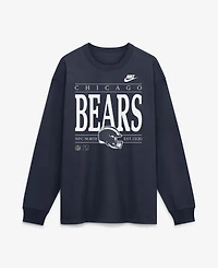 Nike Men's Navy Chicago Bears Red Zone Long Sleeve Max90 T-Shirt
