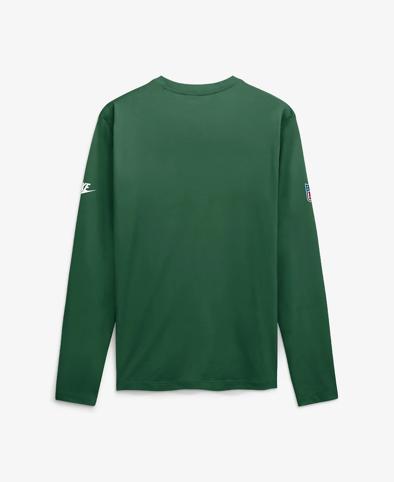 Nike Men's Green New York Jets Legend Small Logo Dri-fit Long Sleeve T-Shirt