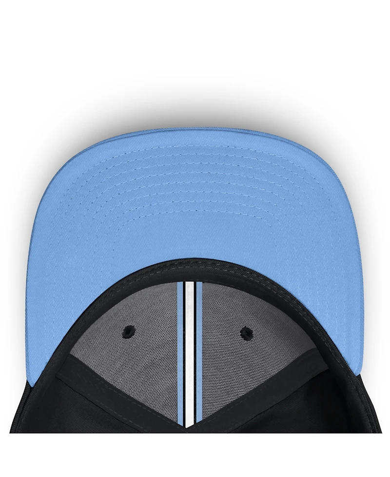 Fanatics Men's Black/Light Blue Utah Mammoth Flex Fit Hat