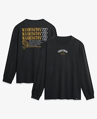 Fanatics Men's Black Washington Commanders Relaxed Fullback Drive Long Sleeve Fashion T-Shirt