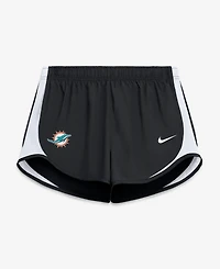 Nike Women's Black Miami Dolphins Tempo Mid-Rise Dri-fit Shorts