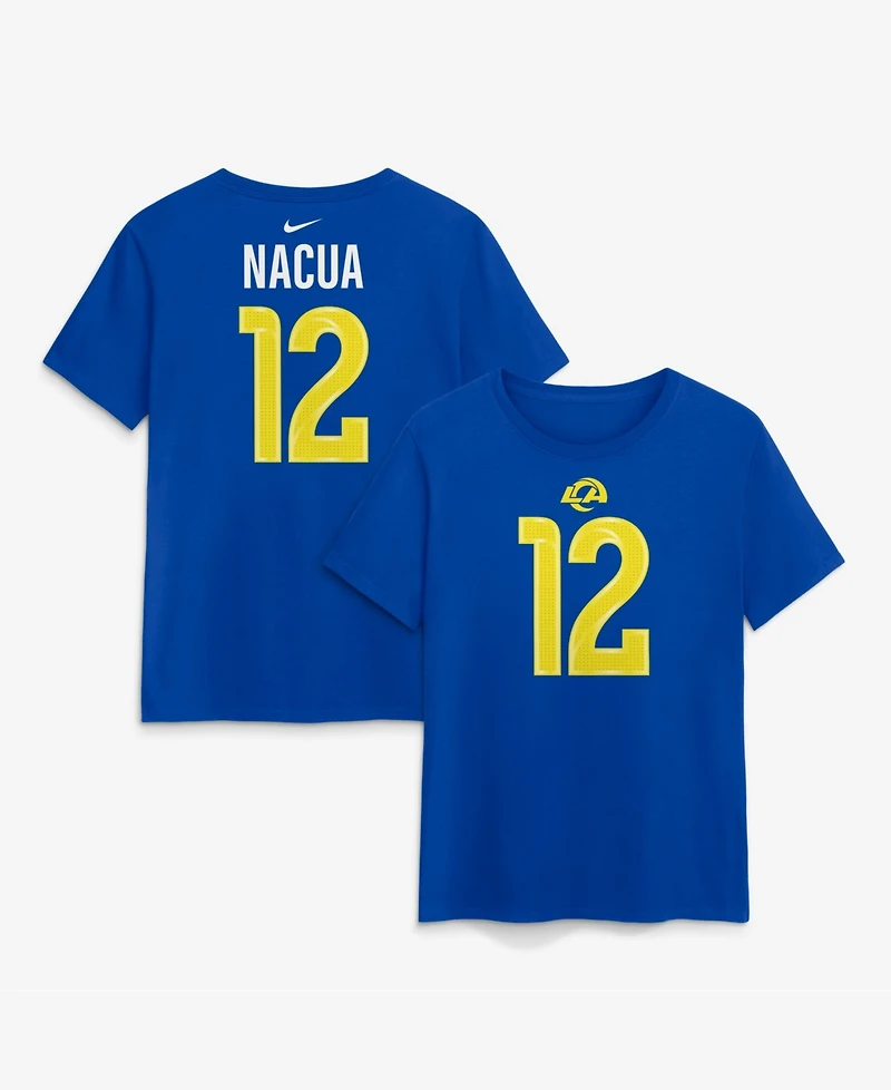 Nike Women's Puka Nacua Royal Los Angeles Rams Name & Number T-Shirt