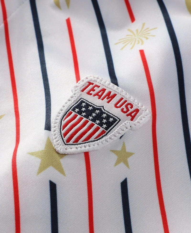 Chubbies Men's White Team Usa The Life, Liberty, Candles Performance Polo Shirt