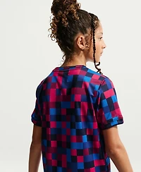 Nike Big Boys and Girls Garnet Barcelona 2026/27 Home Pre-Match Jersey