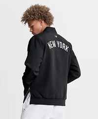 Nike Men's Black New York Mets Authentic Collection Dugout Relaxed Full-Zip Bomber Jacket