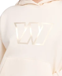 Starter Women's Cream Washington Commanders Pastel Relaxed Travel Hoodie
