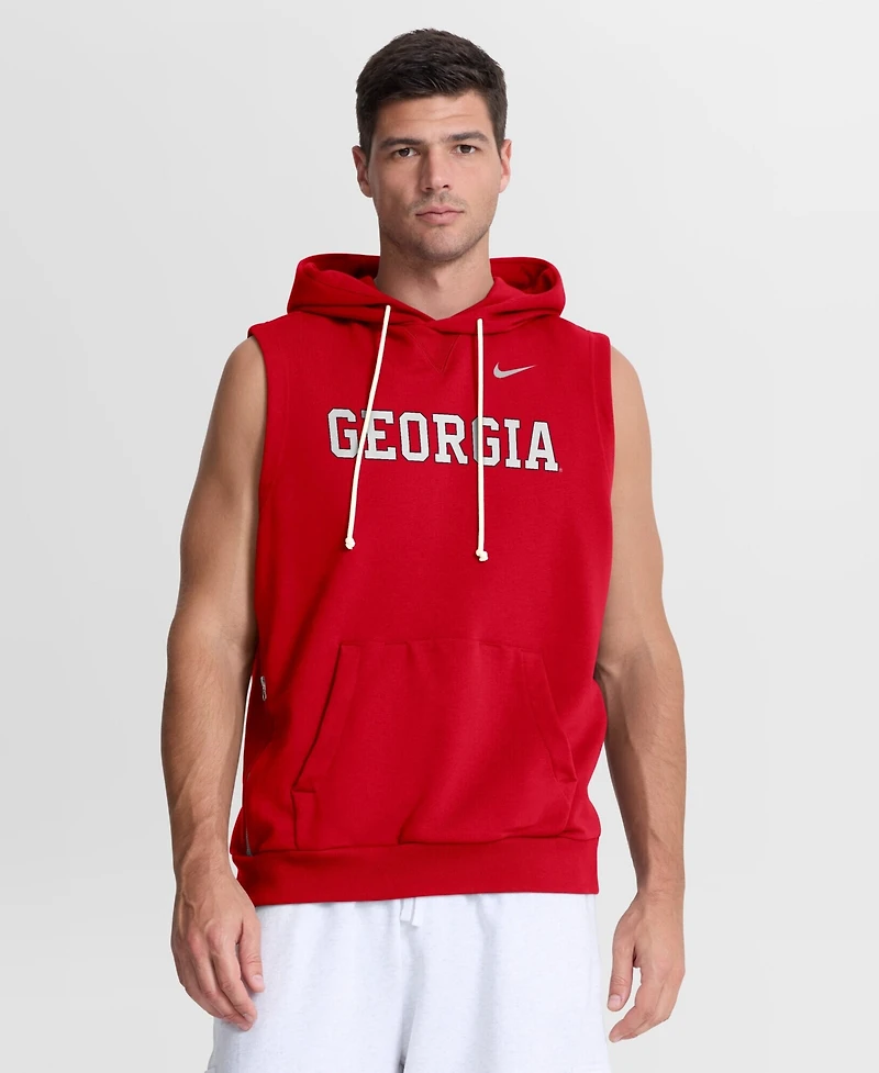 Nike Men's Red Georgia Bulldogs 2026 Sideline Sleeveless Dri-fit Hoodie
