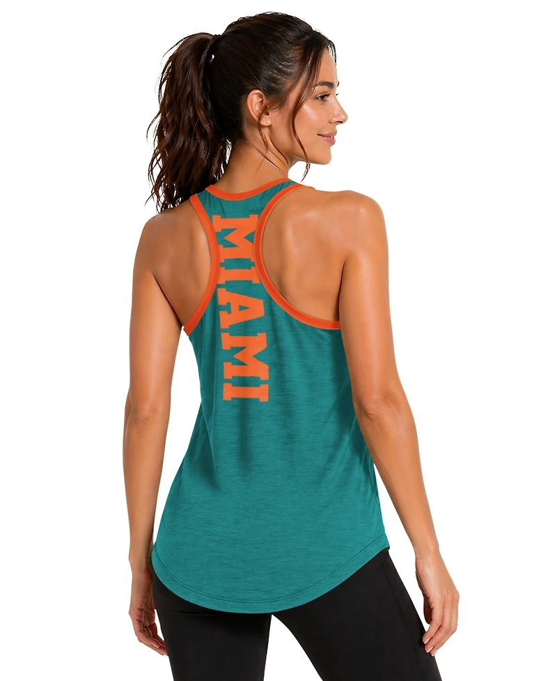 G-iii 4Her by Carl Banks Women's Aqua Miami Dolphins Tater Ii Racerback Tank Top