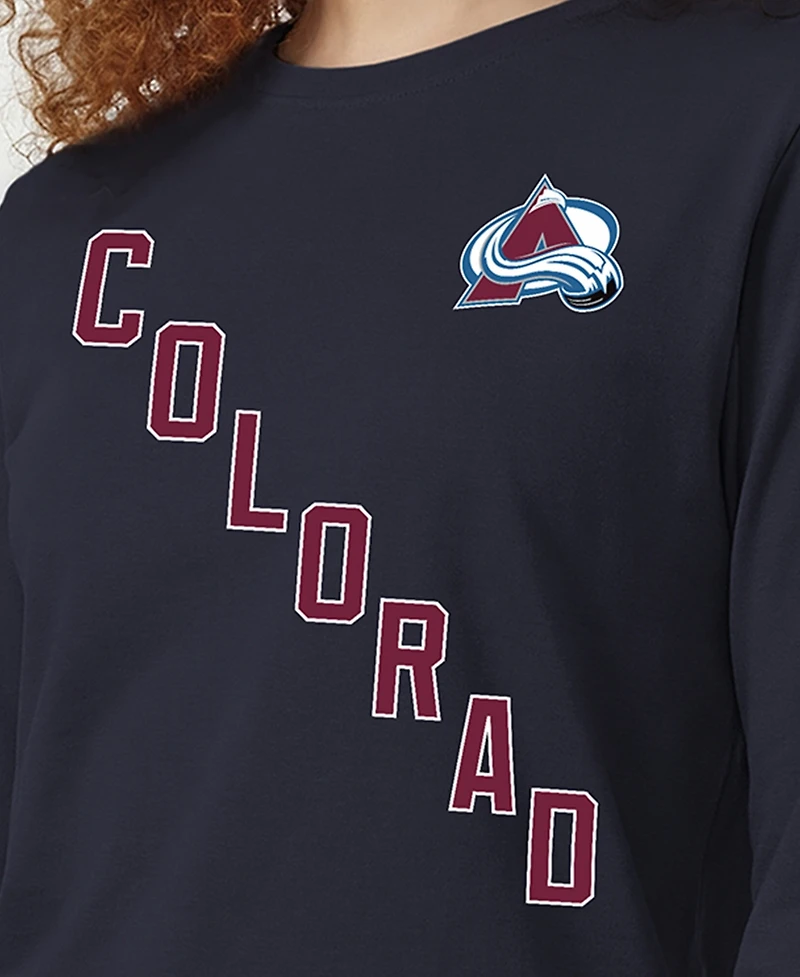Champion Women's Navy Colorado Avalanche 2-Hit Long Sleeve T-Shirt