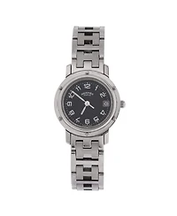 Pre-Owned Hermes Clipper Quartz Watch in Stainless Steel 24mm