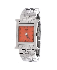 Pre-Owned Hermes Heure H Quartz Watch in Stainless Steel 21mm