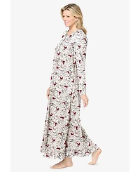 Dreams & Co. Plus Long-Sleeve Gown