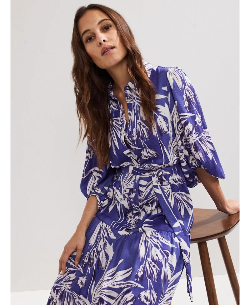 Phase Eight Women's Coralie Print Shirt Midaxi Dress