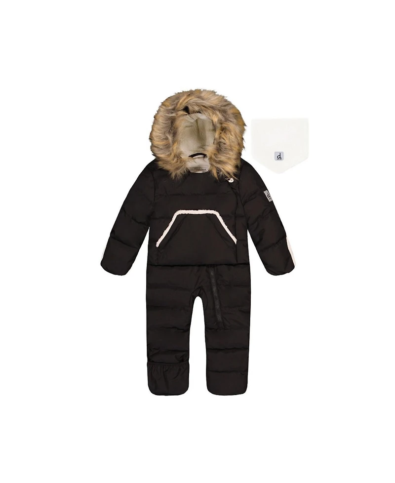 Deux par Baby Unisex Snug One Piece Snowsuit Adapted for Car Seats