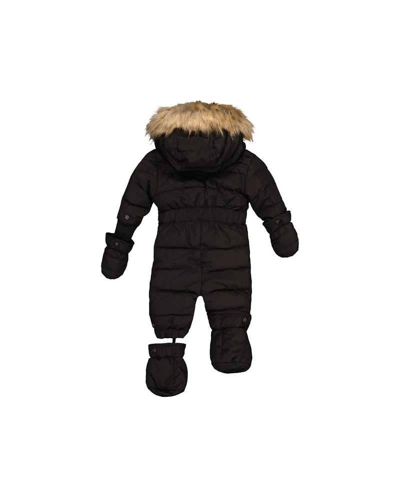Deux par Baby ( 6M to 24M ) Unisex Original One Piece Puffy Snowsuit with Removable Mittens and Boots