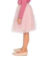 Deux par Deux Toddler Girl ( size 2T to 5T ) Mesh Skirt Pale Dusty