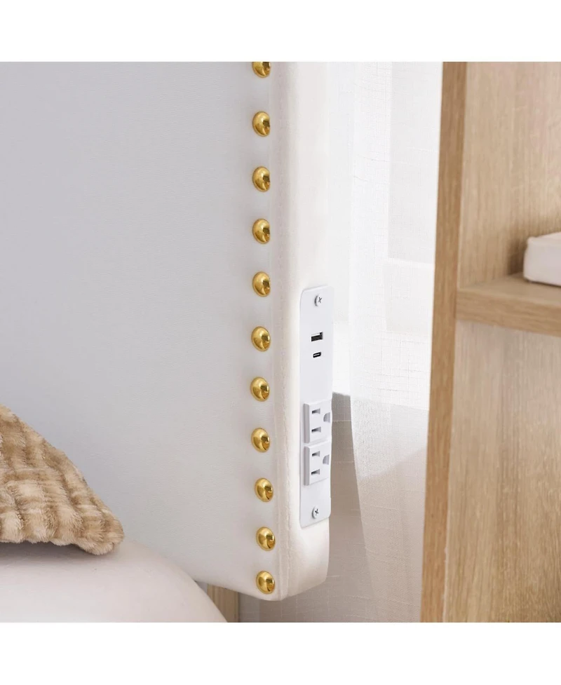 DormCo Bevel Tacked Plush Headboard - Velvet Crush