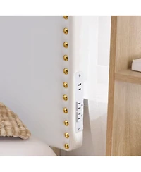 DormCo Bevel Tacked Plush Headboard - Velvet Crush