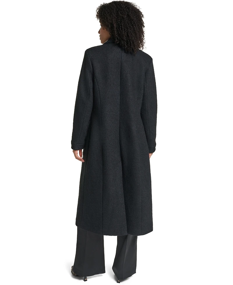 Karl Lagerfeld Paris Women's Button Front Contrast Coat