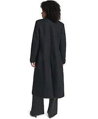 Karl Lagerfeld Paris Women's Button Front Contrast Coat
