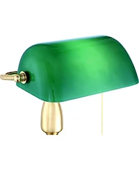 360 Lighting Hammond 14" High Small Traditional Bankers Desk Lamps Set of 2 Polished Brass Plated Finish Metal Home Office