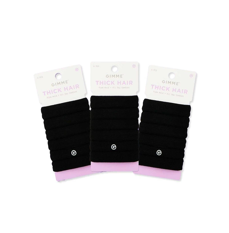 Gimme Beauty Thick Hair Ties Seamless Nylon 18 Pack
