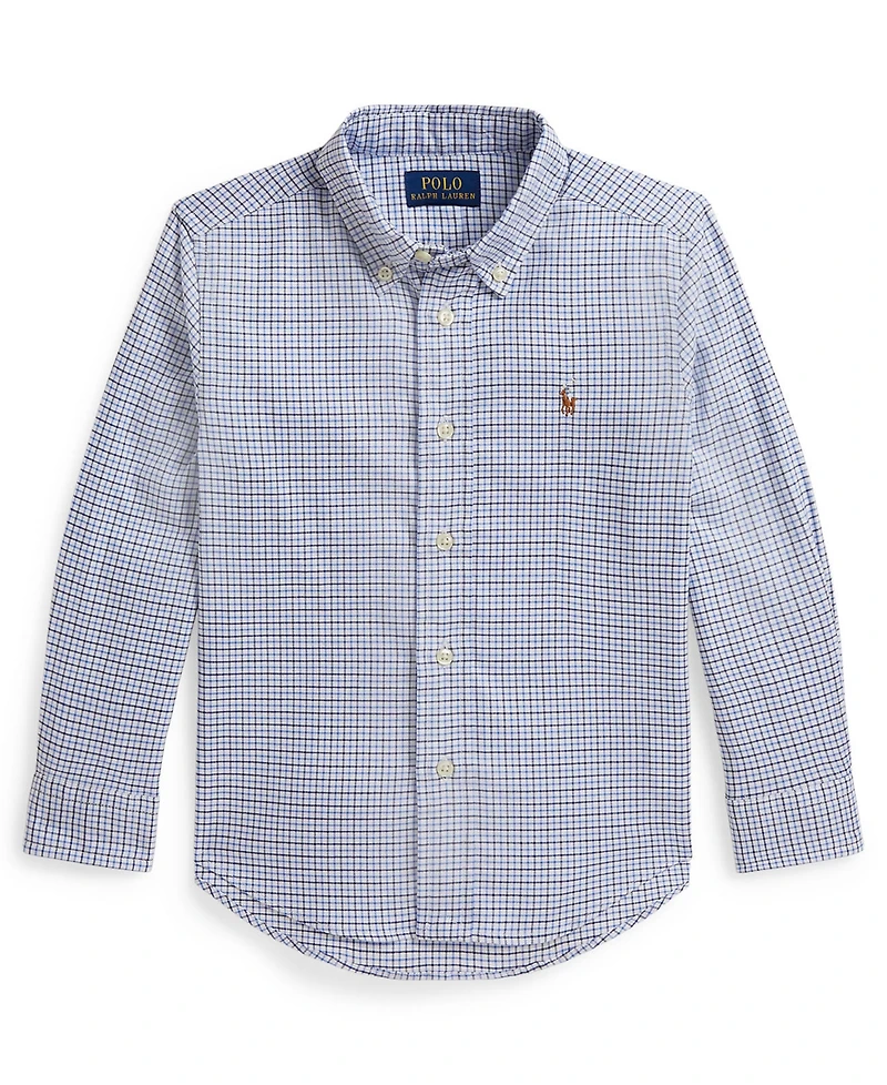 Polo Ralph Lauren Boys' 2T-7 Checked Performance Oxford Shirt