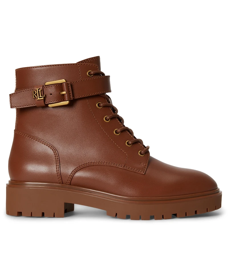 Lauren Ralph Women's Allyson Logo Lace-Up Booties