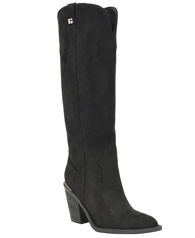 Guess Women's Sashon Wide-Calf Knee-High Topstitched Western Boots