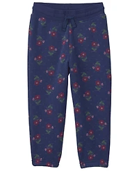 Osh Kosh Baby Girls' Long-Sleeve Oshkosh Logo Floral Fleece Hoodie and Pants, 2-Piece Set