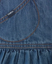 Osh Kosh Baby Girls' Sleeveless Denim Jumper Skirt and T-Shirt, 2-Piece Set