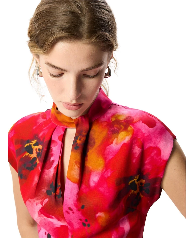 Whistles Women's Painterly Floral Midi Dress