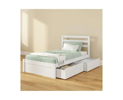 Grain & Grove Bear Twin Single Bed with Underbed Storage Drawers