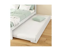 Grain & Grove Bear Full Single Bed With Trundle, Brushed