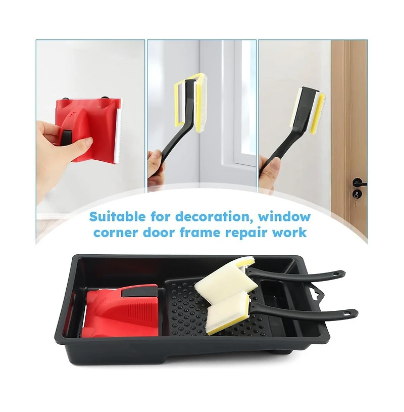 Xdovet Paint Edger Tool Wall Ceiling Corner Trim Touch-up Pad Home Interior